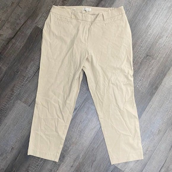 Talbots Khaki Pants Plus Size "Curvy" 18W - Picture 1 of 8